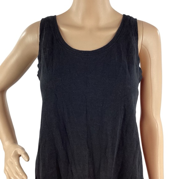 EILEEN FISHER Petite Organic Linen Jersey Tank Black PS - Picture 2 of 7
